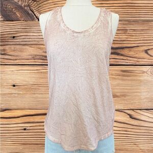 Lululemon Love Tank Size 8 Pink Tan Marble Tie Dye Pima Cotton